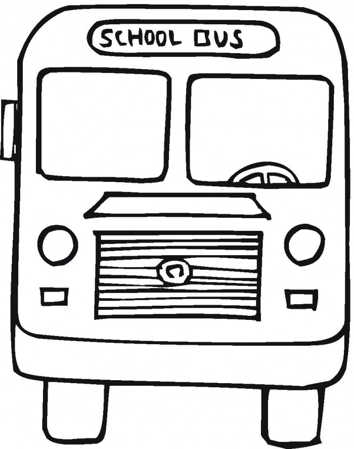 draw a school bus Colouring Pages