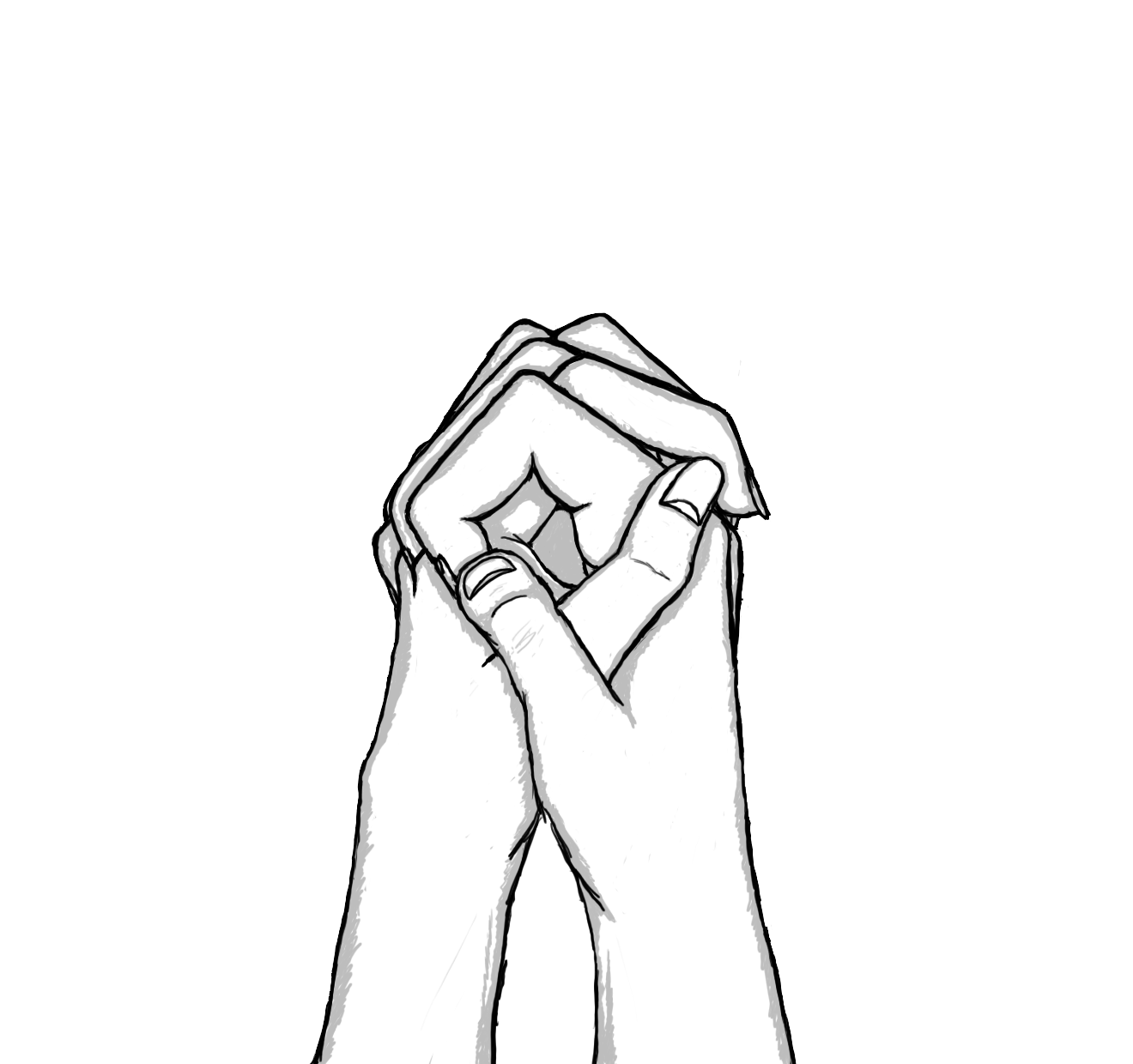Drawing Of People Holding Hands - Cliparts.co
