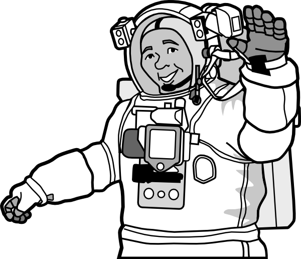 Smiling Astronaut clip art Free Vector / 4Vector