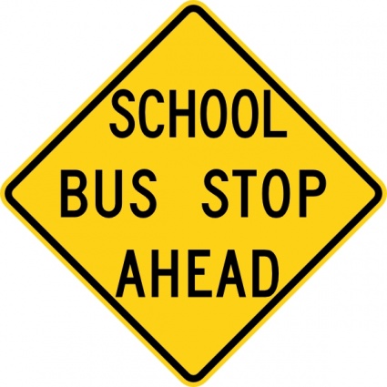 School Bus Stop Ahead Sign clip art - Download free Other vectors