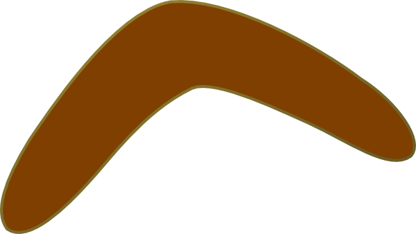 Aussie Brown Boomerang clip art - vector clip art online, royalty ...