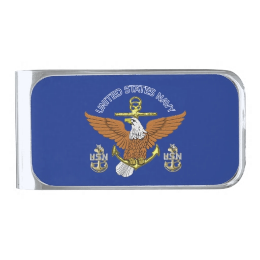 Navy Chief Money Clips | Navy Chief Credit Card Holder Designs