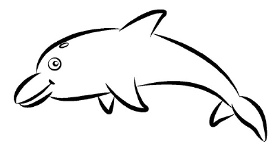 Pix For > Dolphin Drawing