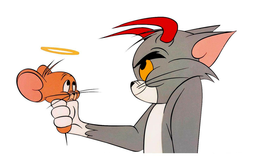 Angel Jerry and Devil Tom HD Cartoon Wallpaper-car by lorakola on ...