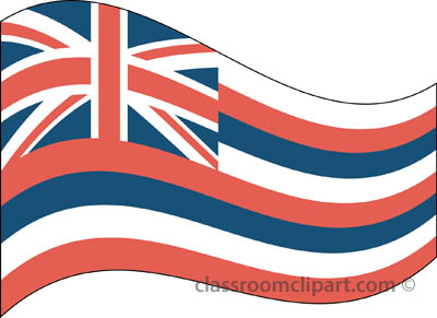 Hawaii : Hawaii_waving_flag : Classroom Clipart