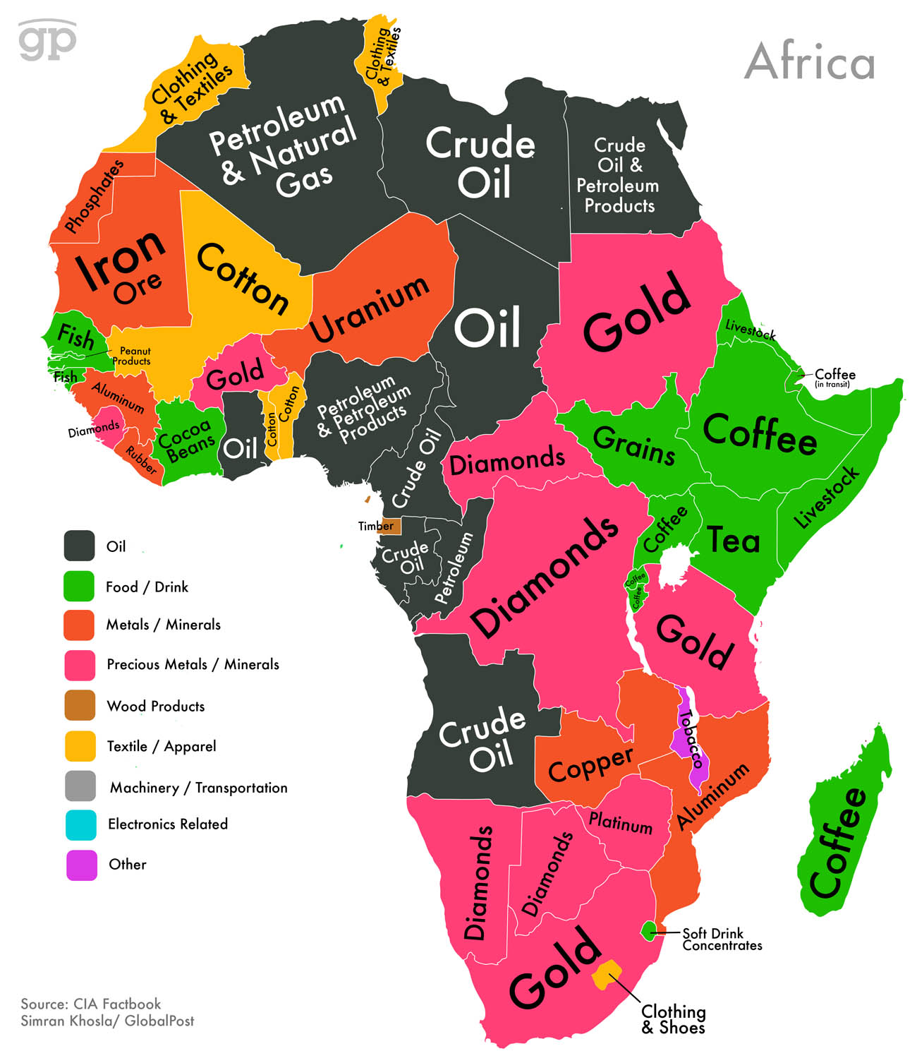 This map shows which export makes your country the most money ...
