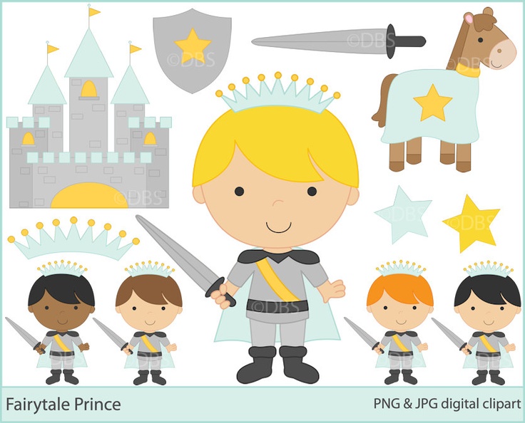 prince clipart clip art digital - Fairytale Prince Digital Clip Art