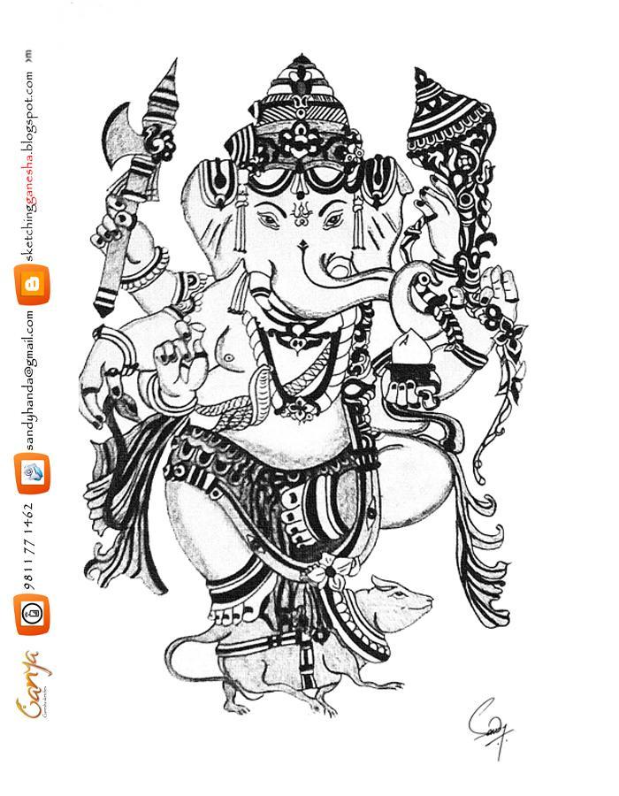 Ganya - Ganesha Sketches at Indiebazaar. Buy Paintings