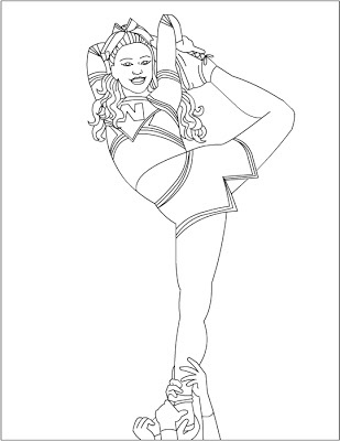 Free Coloring Pages: Cheerleading Coloring pages | Cheerleading ...