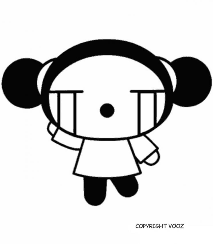 PUCCA coloring pages - Pucca putting out her tongue