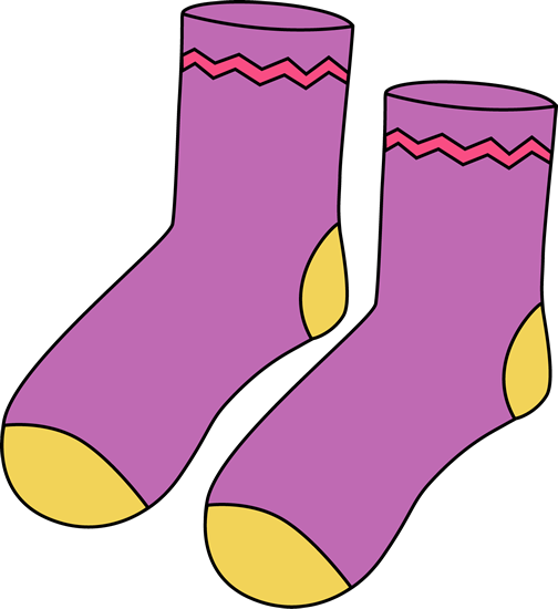 Purple Pair of Socks Clip Art - Purple Pair of Socks Image