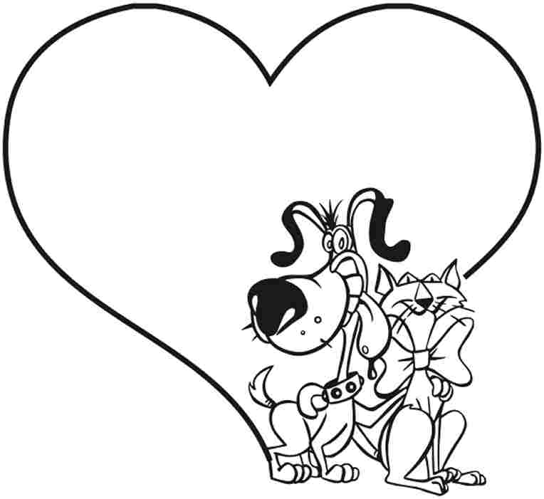 Printable Free Coloring Pages Valentine For Little Kids #