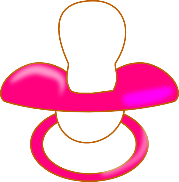 Pacifier Baby Pink clip art - vector clip art online, royalty free ...