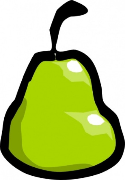 Cartoon pear clip art Vector | Free Download
