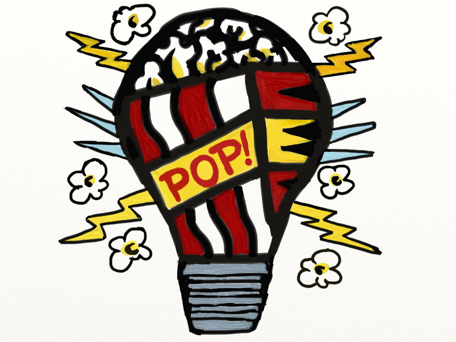 Pop Art- Pop Corn Light Bulb by SilverBubble98 on deviantART