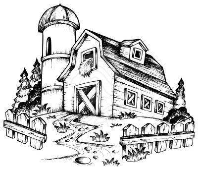 Farm theme drawing 1 - clipart #