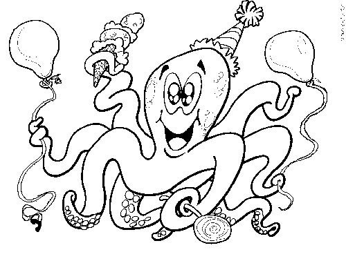 Octopus - Coloring Pages for Kids