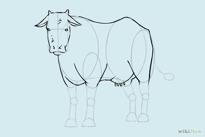 4 Ways to Draw a Cow - wikiHow