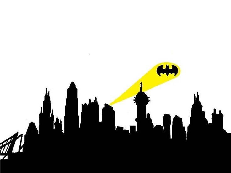 Batman Gotham City skyline large wall art | Silhouette | Pinterest