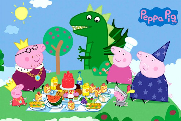 Peppa Pig - Princess Picnic 24x36 Poster