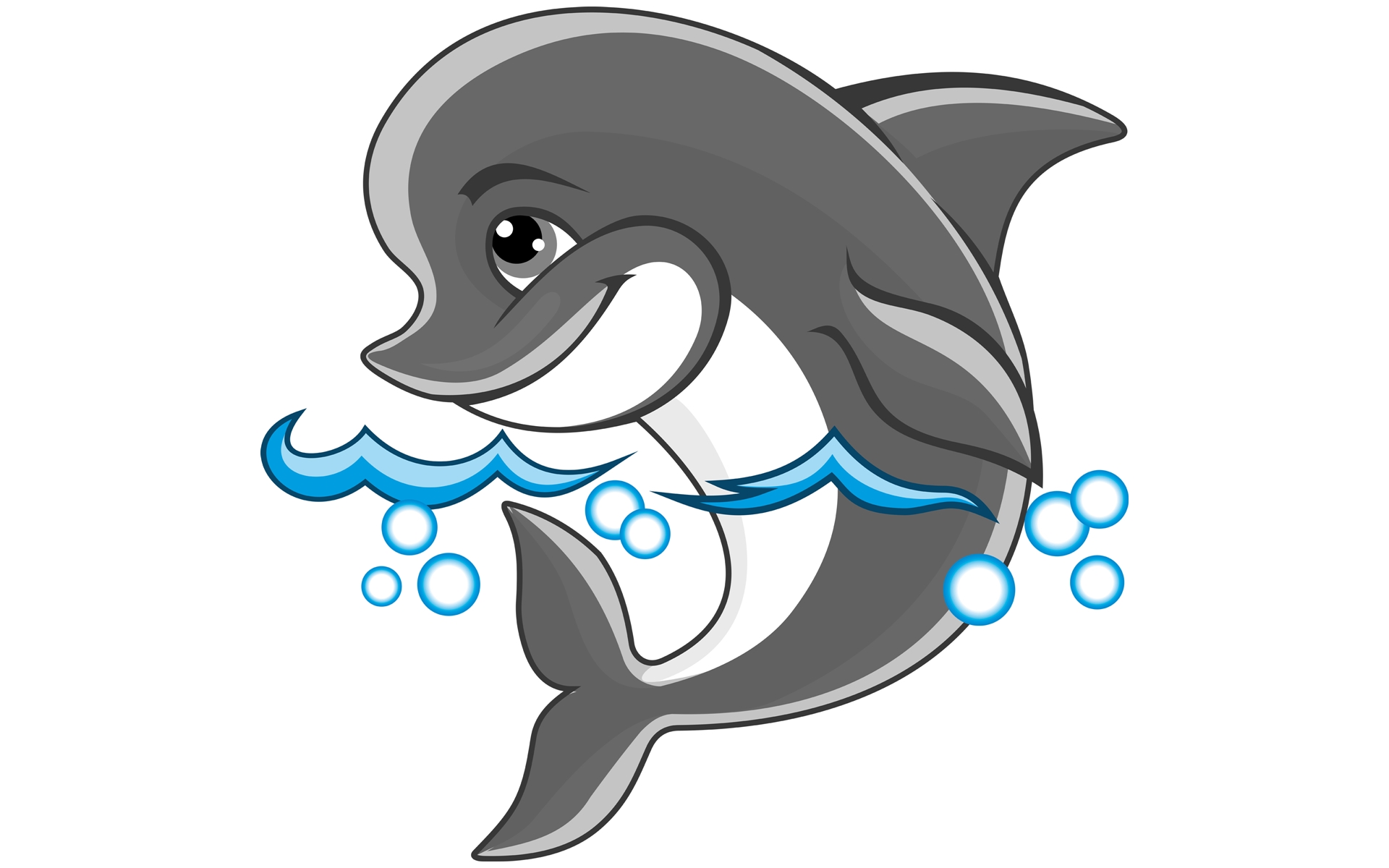 Baby Dolphin Harp Clipart