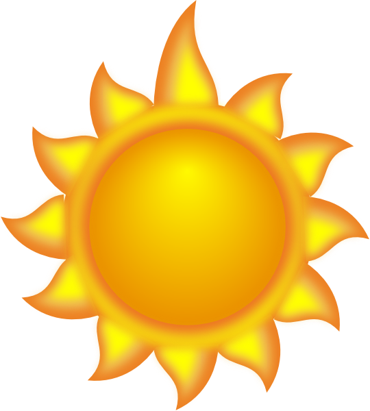 A Sun Cartoon With A Long Ray 2 Clip Art at Clker.com - vector ...