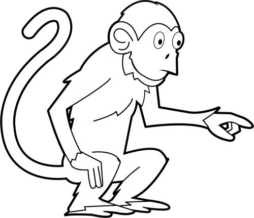 Hanging Monkey Clipart Black And White | Clipart Panda - Free ...