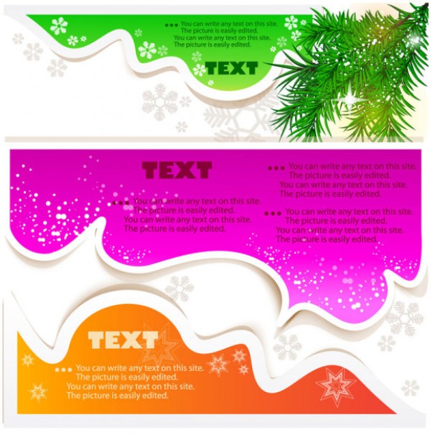 Colorful text boxes vector - Christmas | Pixempire