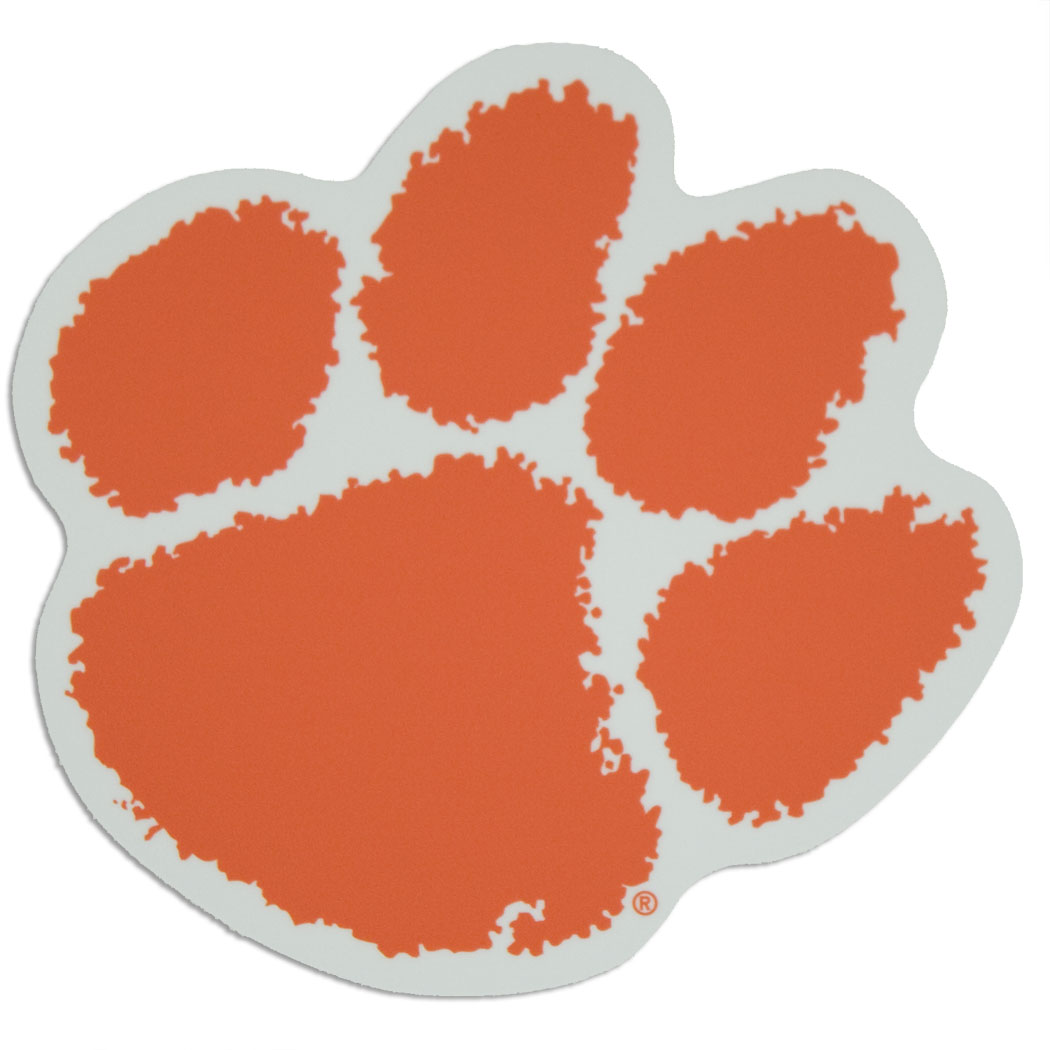 Clemson Tiger Paw Outline Clipart - Free Clipart