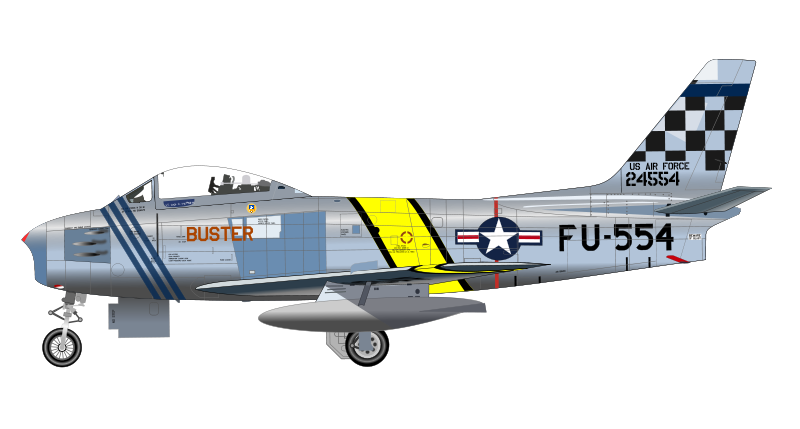 Free F-86 Fighter Plane Clip Art