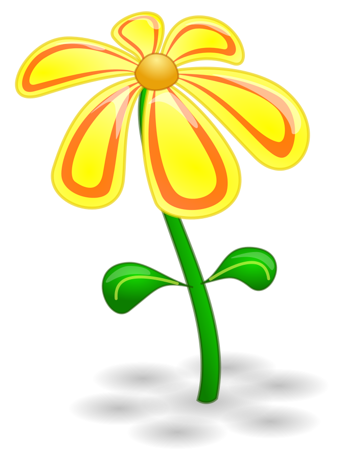 Flower small clipart 300pixel size, free design