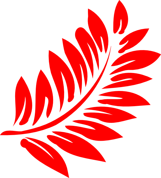 Red Fern Leaf clip art - vector clip art online, royalty free ...