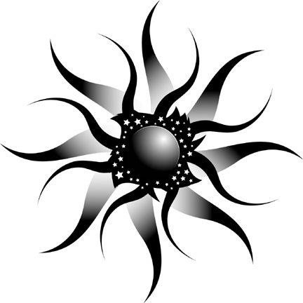 Tribal Sun Tattoo 060611» Vector Clip Art
