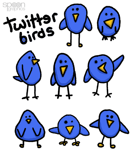 8 Cute & Simple Twitter Bird Graphics - Download free Other vectors