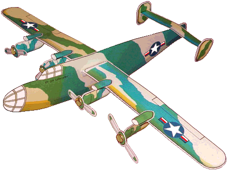 FREE Printable 3-D Paper WWII Liberator - great for kids, teachers ...