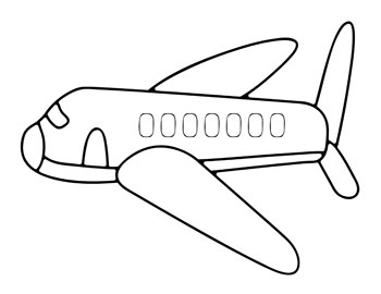 Print Out Coloring Pages For Kids Jet Airplane 2