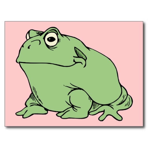 Frog ~ Frogs Bullfrog Bullfrogs Cartoon Animal Post Card | Zazzle