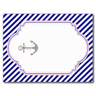 Nautical Wedding Table Numbers Postcards & Postcard Template Designs