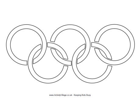 Olympic Rings Colouring Page
