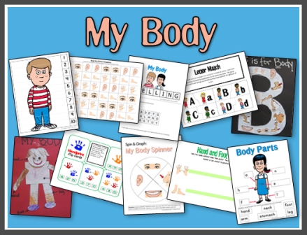 My Body Printables - A Teaching Mommy