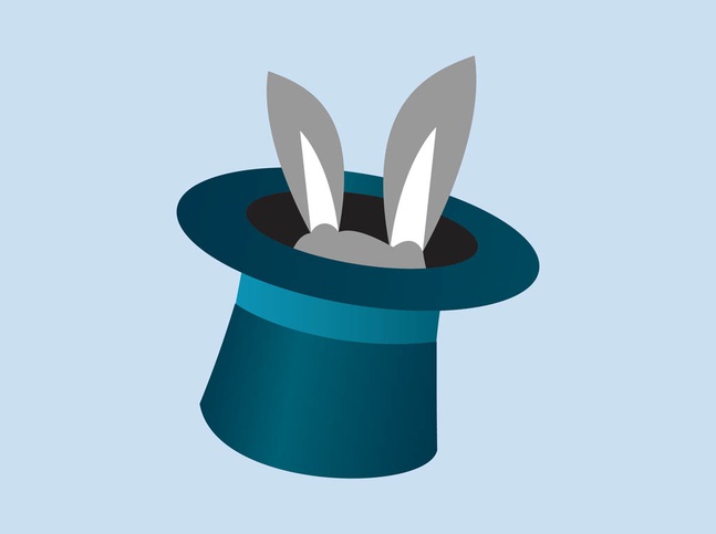 Bunny Vector : Free Magician Hat Bunny .ai Vector - vectorea.com