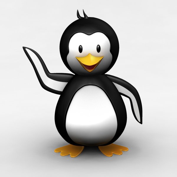 Download Cute Cartoon Penguin 3D Model available in max, ma, mb ...