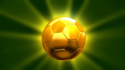 CGI Golden Soccer Ball - Loopable, Alpha Channel Stock Footage ...