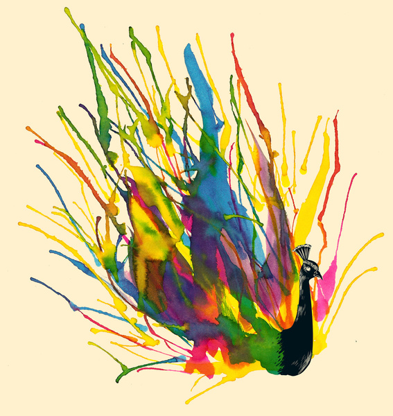 Colorful Peacock Art Print by Tobe Fonseca | Society6