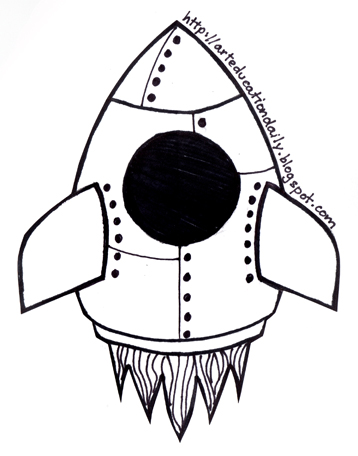 Rocket Ship Coloring Page Clipart - Free Clip Art Images