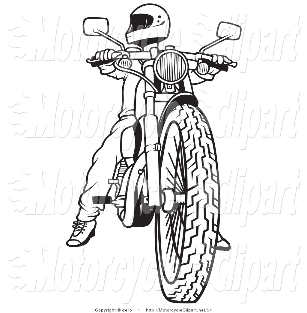 Transportation Clipart of a Black and White Outline of a ...