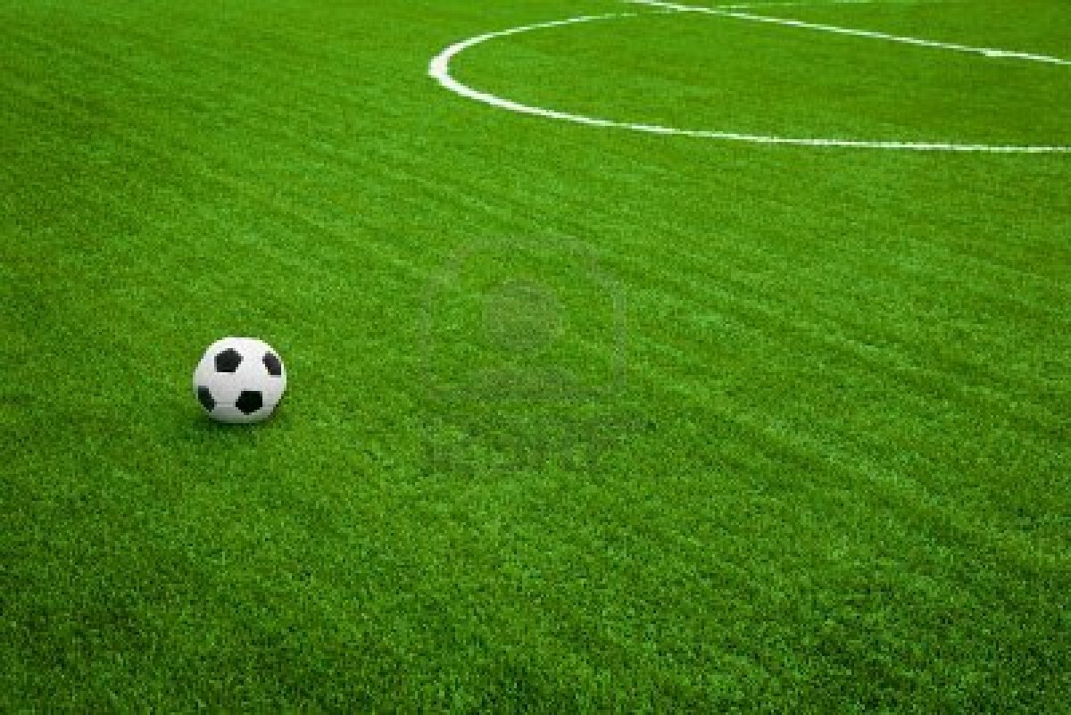 Soccer ball on field image