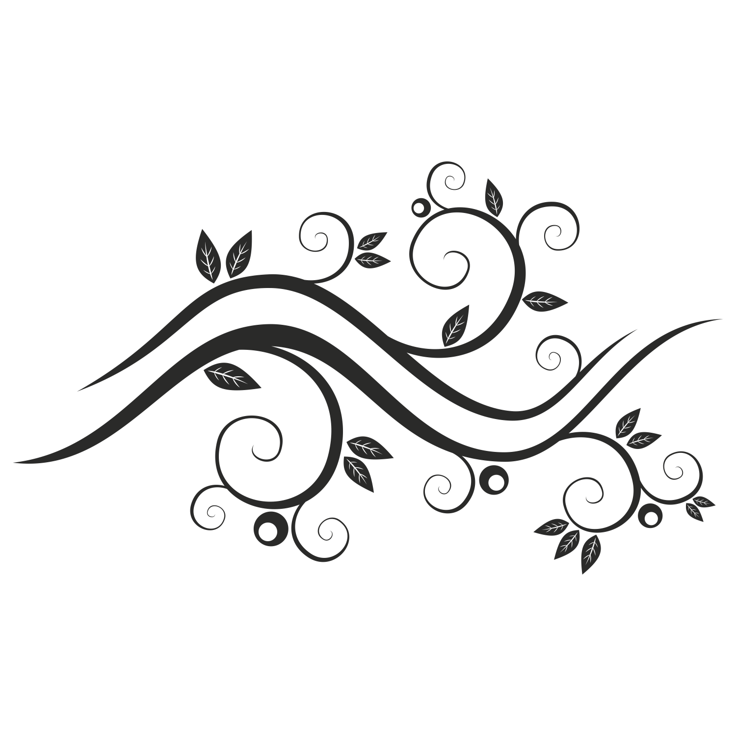 Vector for free use: Abstract floral waves