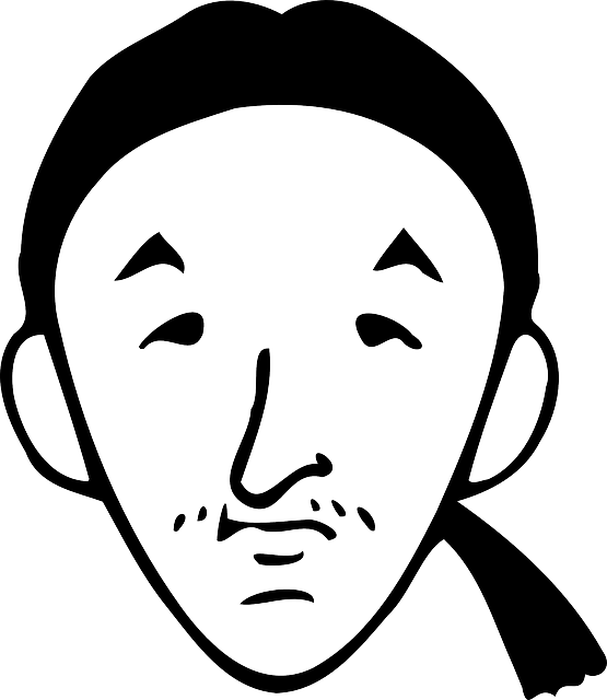 BLACK, SIMPLE, MAN, WHITE, CARTOON, STYLE, HAIR, PONY - Public ...