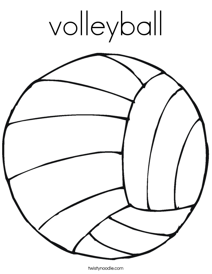 Volleyball Coloring Page : Printable Coloring Book Sheet Online ...
